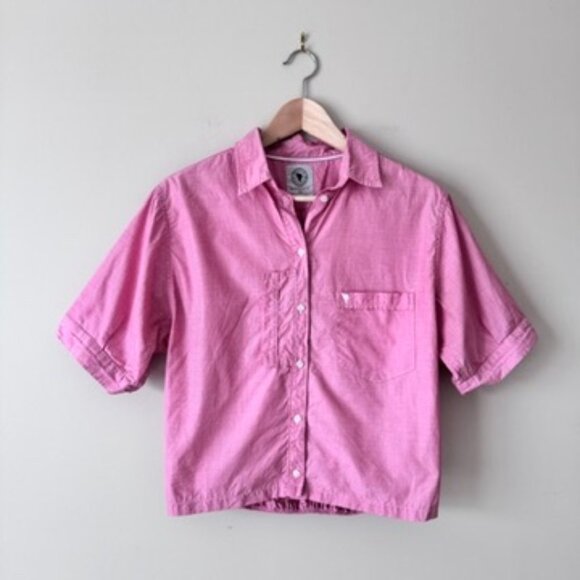 Aritzia | Talula Boyfriend Cropped Button Up - Size M - Picture 1 of 10